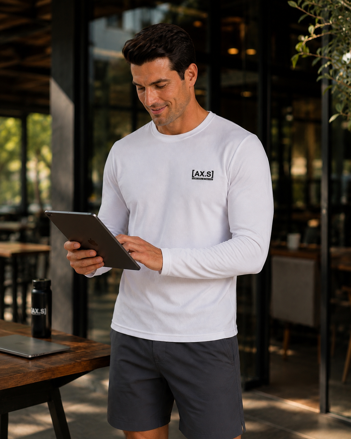 Camisa Manga Longa Dryfit UV Branca Masculina | Axioma.Supply