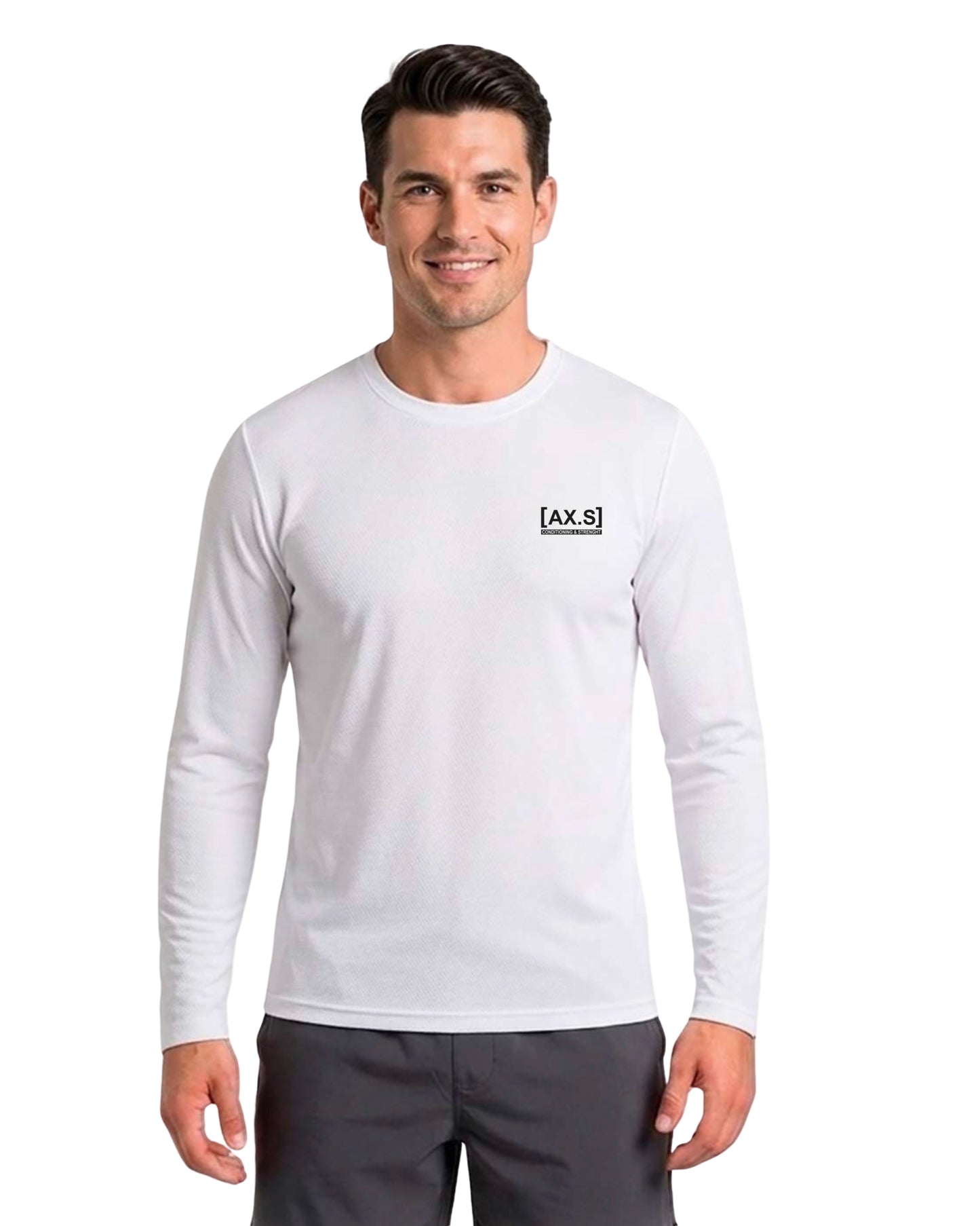 Camisa Manga Longa Dryfit UV Branca Masculina | Axioma.Supply