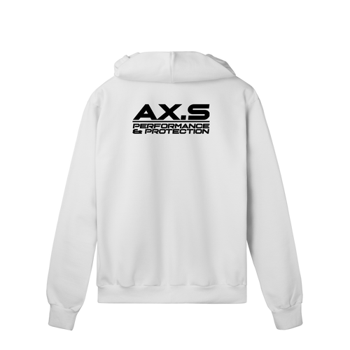 Moletom Premium com Zíper Branco Performance | Axioma.Supply